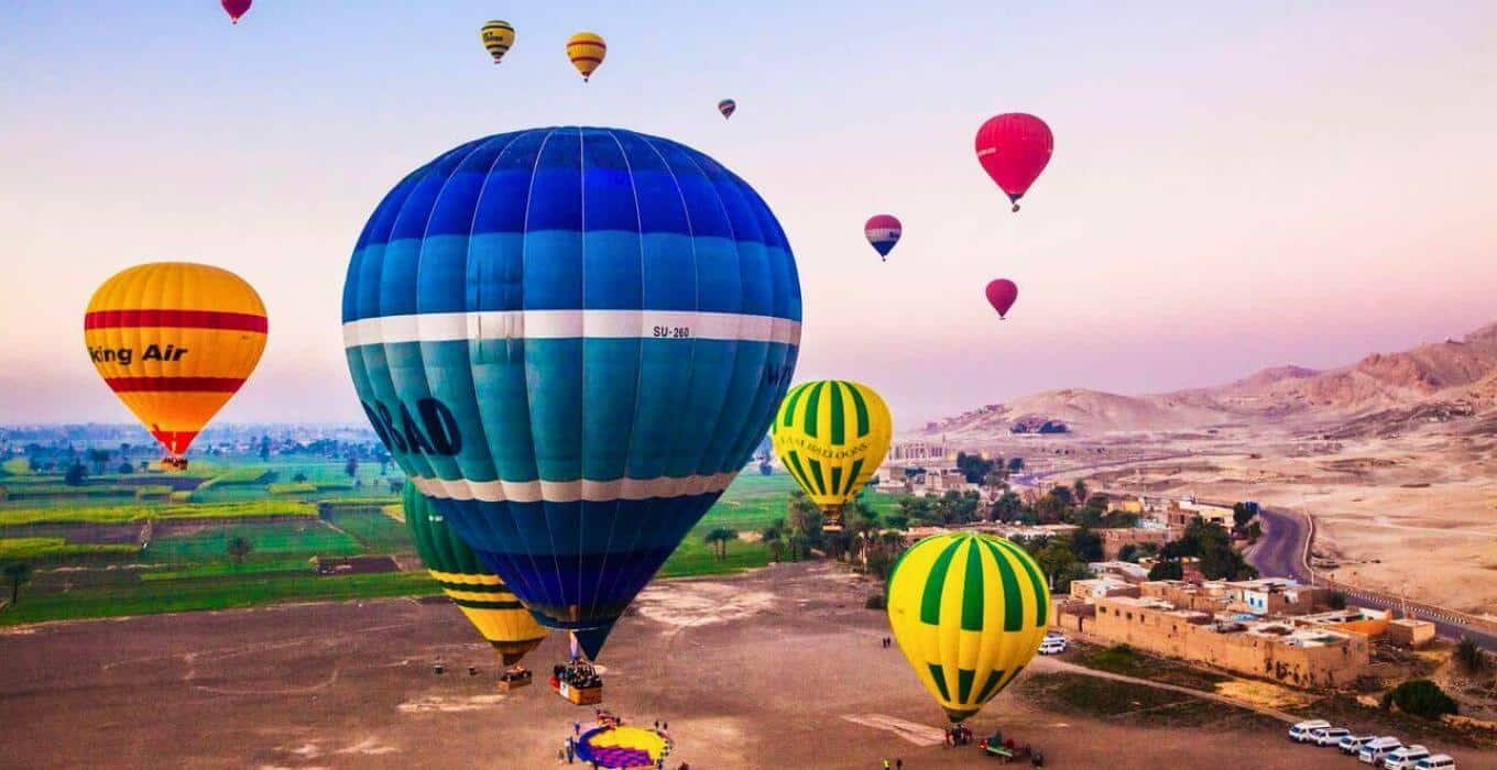 hot air balloon ride over the Nile